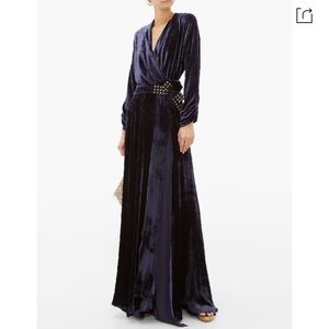 Maria Lucia Hohan velvet wrap gown with Swarovski crystals